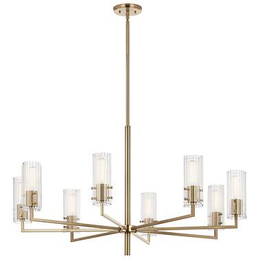 Velestino 40 1/4" Wide Champagne Bronze 8-Light Chandelier