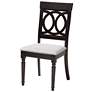 7_Velia Gray Fabric and Dark Brown Wood 5-Piece Dining Set more views