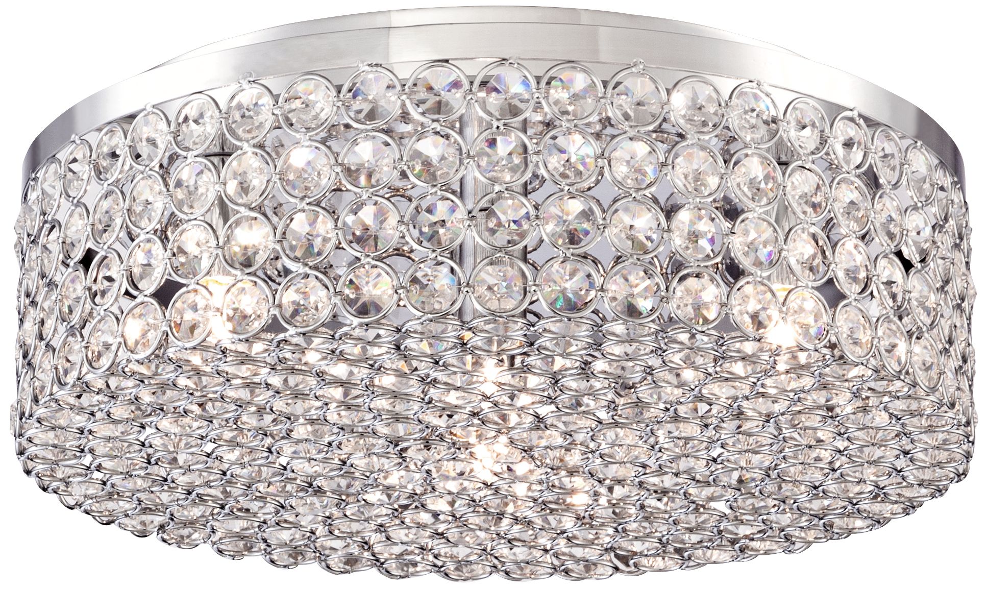 velie 12 wide round crystal ceiling light