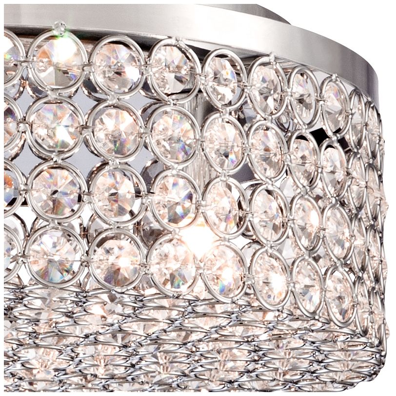 velie 12 wide round crystal ceiling light