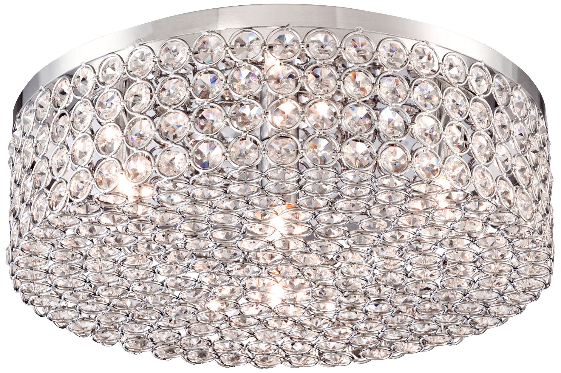 velie 12 wide round crystal ceiling light