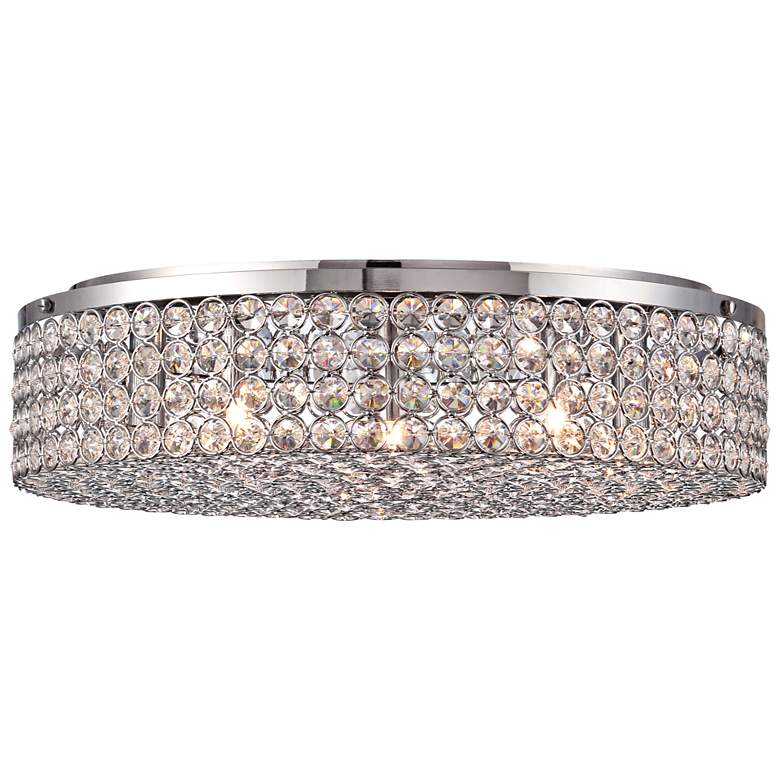 Velie 16&quot; Wide Round Crystal Ceiling Light more views