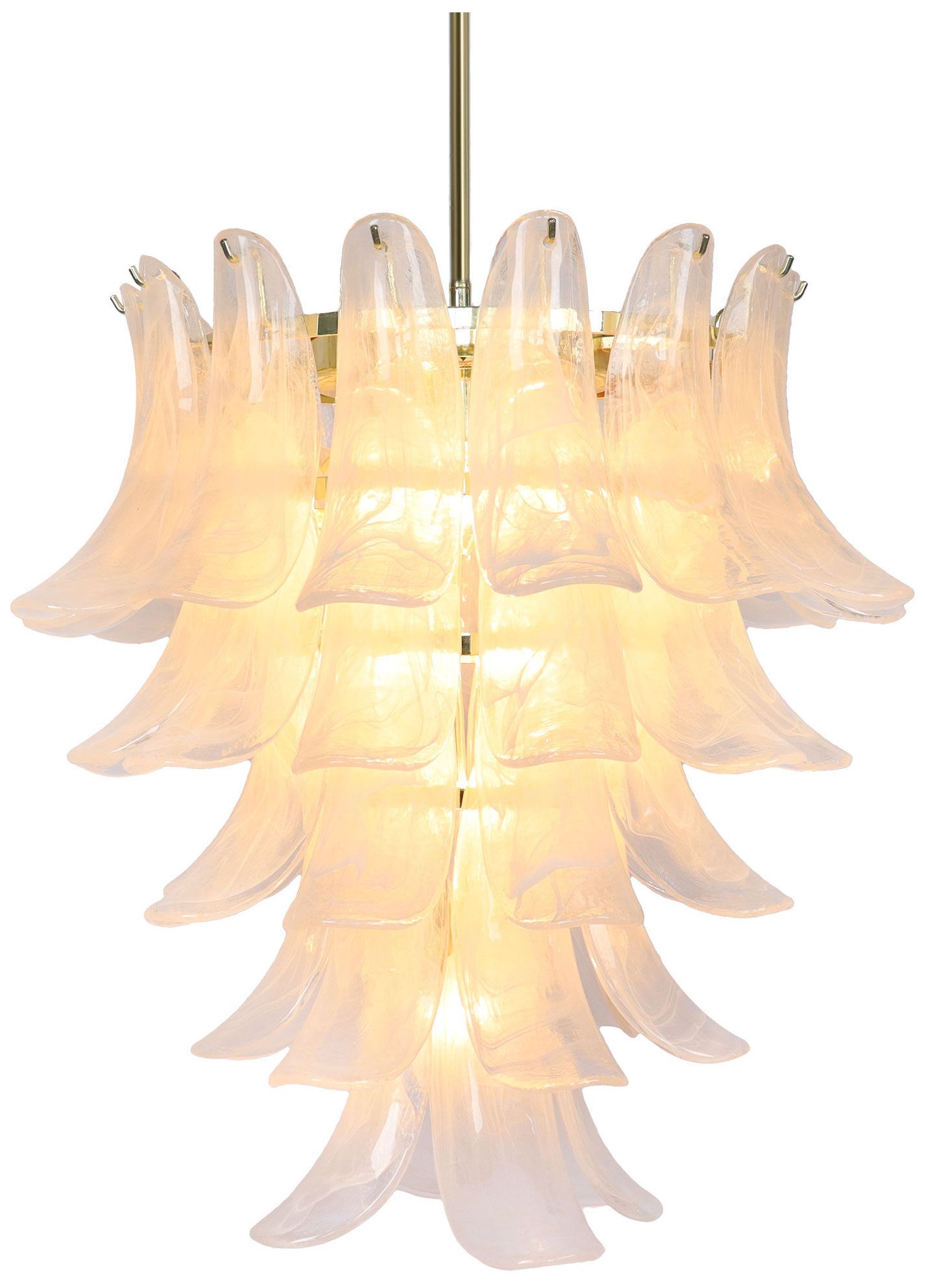 Velina 25" Wide Tiered Art Glass 4-Light Chandelier