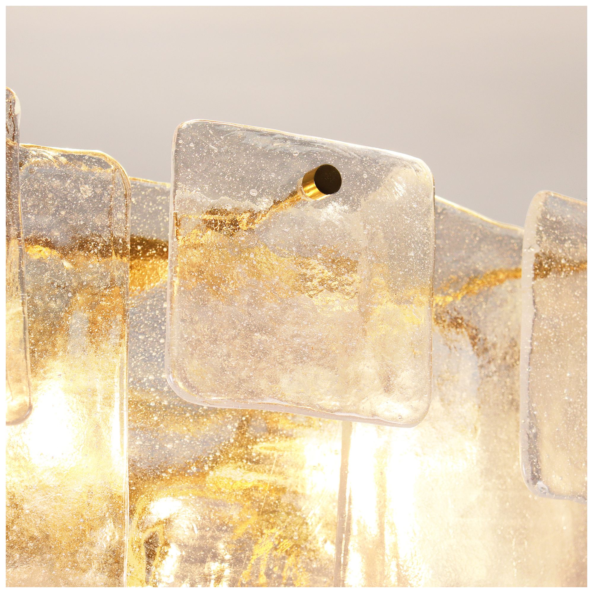 Image 2 Velina 37" Wide Tiered Seeded Art Glass 13-Light Chandelier more views