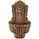 Velines Lion Face Faux Stone Outdoor Wall Fountain