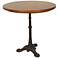 Velio 30" Wide Chestnut Wood Black Iron Round Bistro Table