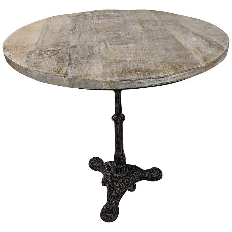 Image 1 Velio 30" Wide Natural Driftwood Round Bistro Table