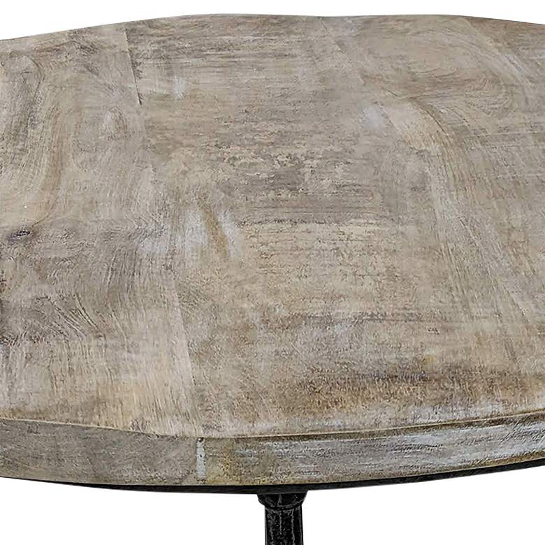 Image 2 Velio 30" Wide Natural Driftwood Round Bistro Table more views