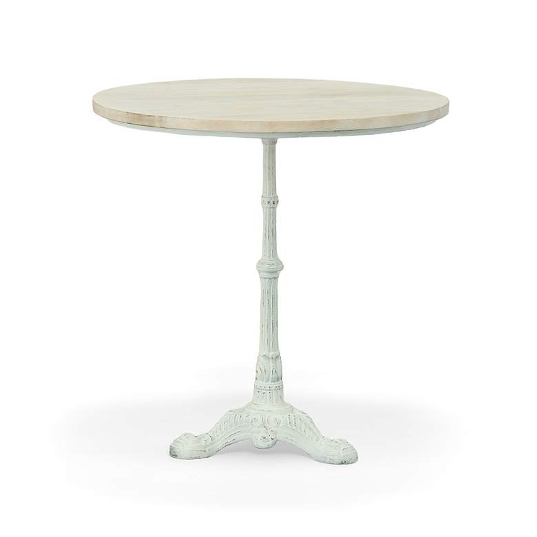 Image 2 Velio 30" Wide White-Washed Wood Bistro Dining Table