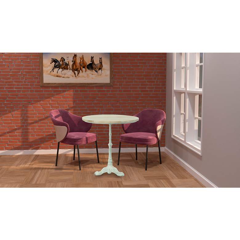 Image 4 Velio 30" Wide White-Washed Wood Bistro Dining Table more views