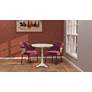 4_Velio 30" Wide White-Washed Wood Bistro Dining Table more views