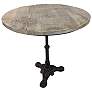 Velio Aged Iron Base Natural Driftwood Top Bistro Table