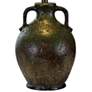 3_Vellen 31" High Green and Brown Hydrocal 2-Handle Jug Table Lamp more views