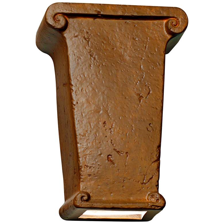 Image 2 Velletri 11 1/4" High Grecian Leather LED Outdoor Wall Light