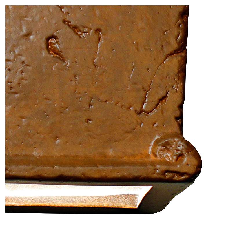 Image 3 Velletri 11 1/4" High Grecian Leather LED Outdoor Wall Light more views