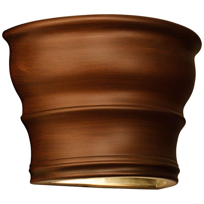 Image 2 Velletri 11 1/4" High Rubbed Copper LED Outdoor Wall Light