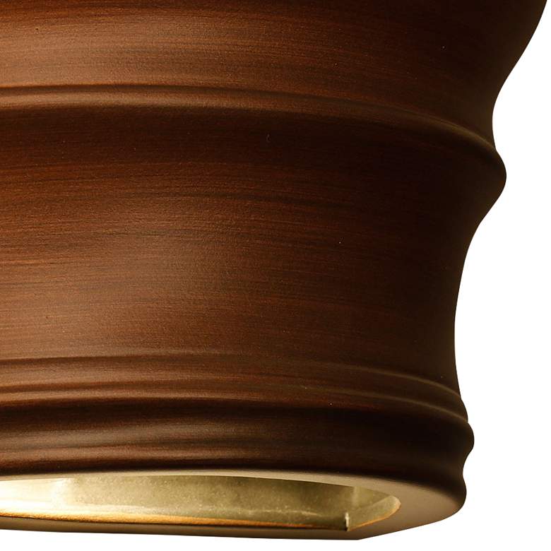 Image 3 Velletri 11 1/4" High Rubbed Copper LED Outdoor Wall Light more views