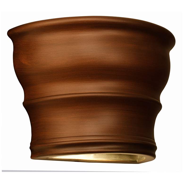 Image 1 Velletri-9-inch-high-ceramic-copper-tuscan-up/down-LED-outdoor-wall-light