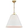 Vellus 20 1/2" Antique Brass and White Metal 3-Light Pendant