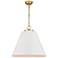 Vellus 20 1/2" Antique Brass and White Metal 3-Light Pendant