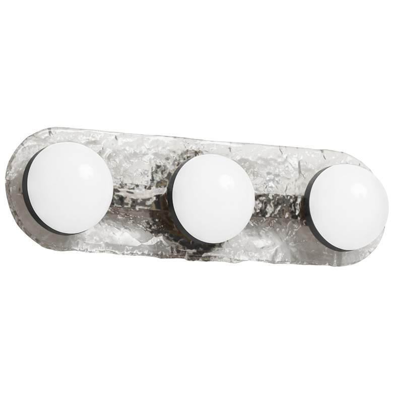 Image 1 Velma 20" Wide 3 Light Matte Black Vanity With Clear Glass