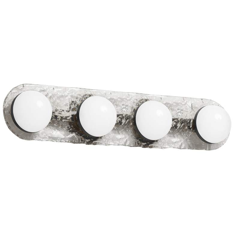 Image 1 Velma 27.5" Wide 4 Light Matte Black Vanity With Clear Glass