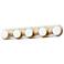Velma 34 3/4" Wide Aged Brass 5-Light LED Bath Light