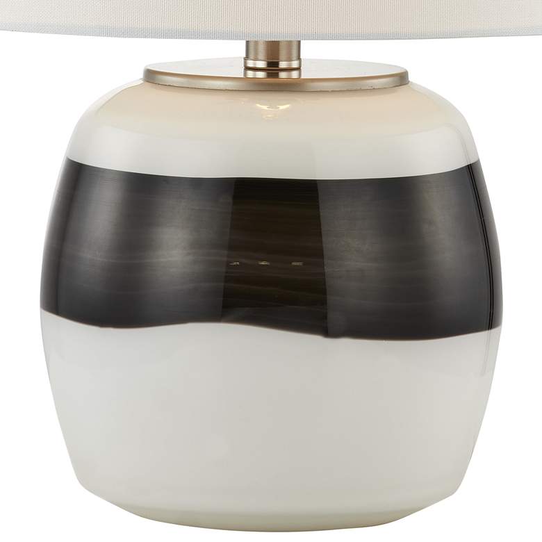 Image 4 Velma Black and White Glass Accent Table Lamps Set of 2 more views