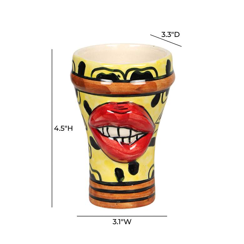 Image 3 Velma Flirty Print Ceramic Drinkware Set of 4 more views