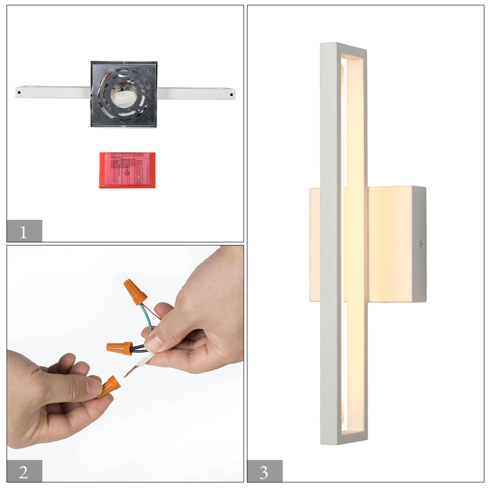 Thumbnail4 of Velox Modern Matte White 15.9" Integrated LED Bathroom Vanity Light more views