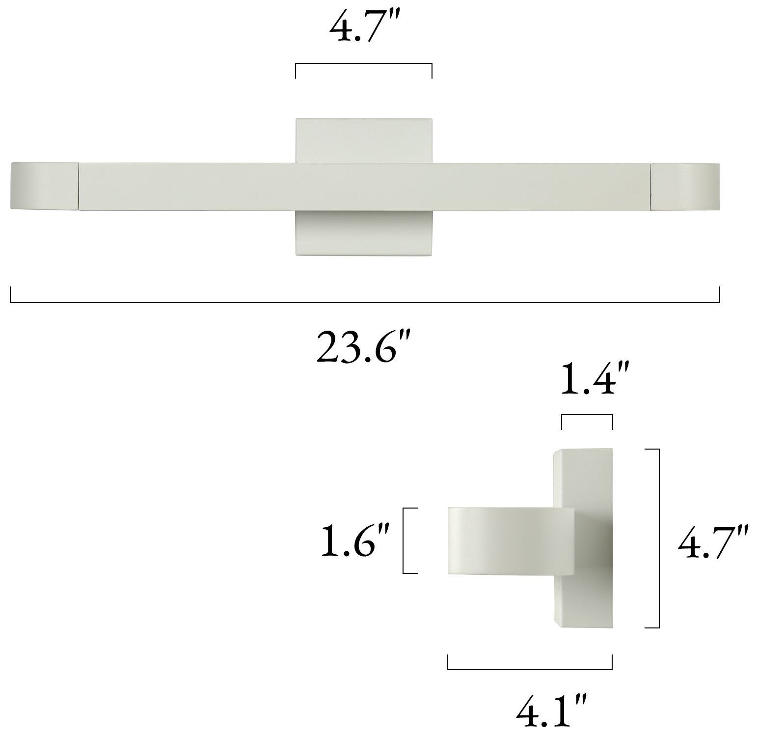 Image 2 Velox Modern Matte White 23.6" Integrated LED Bathroom Vanity Light more views