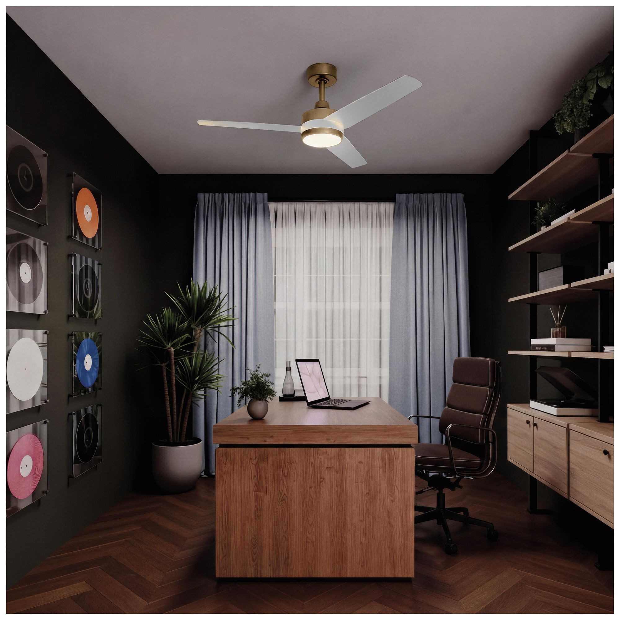Image 4 Velto Collection 60-in. Three Blade LED Modern Ceiling Fan more views