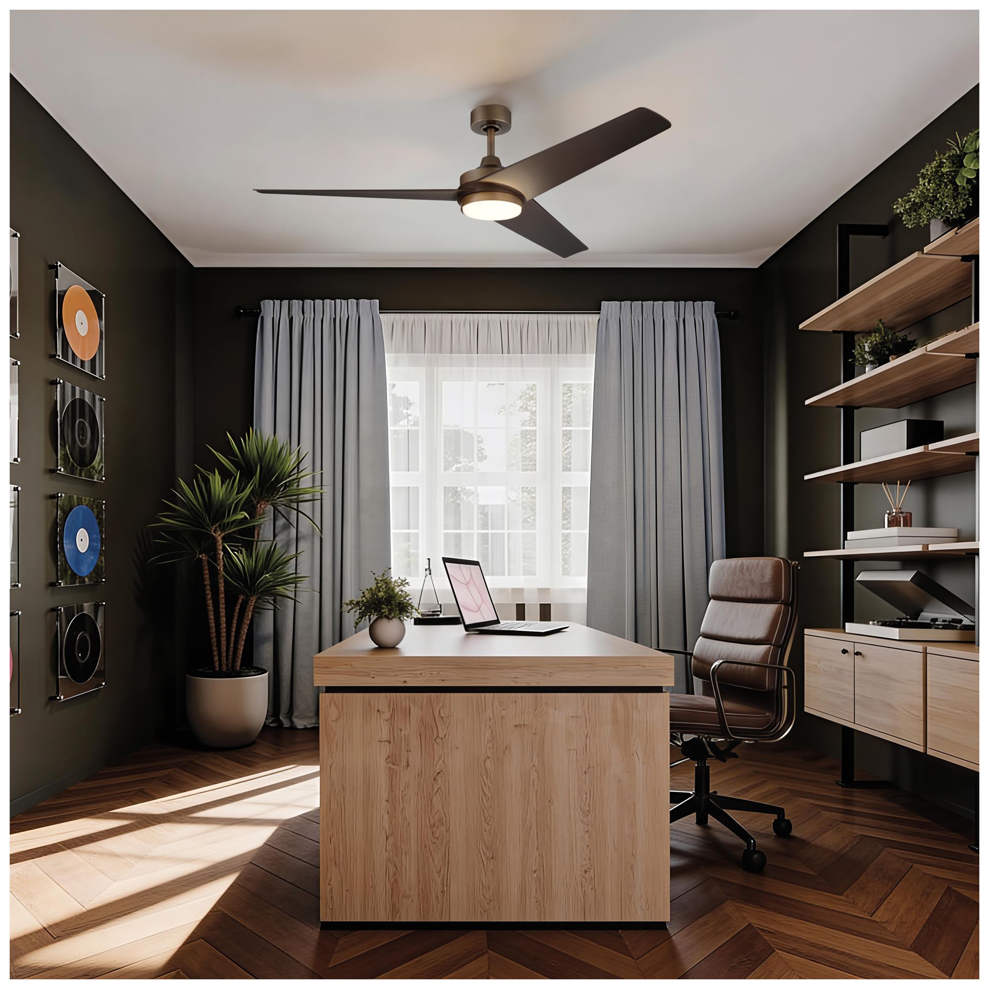 Thumbnail3 of Velto Collection 60-in. Three Blade LED Modern Ceiling Fan more views
