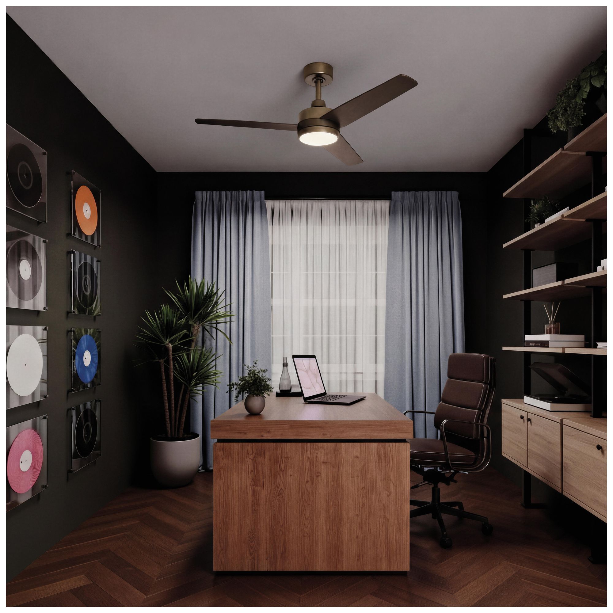 Thumbnail4 of Velto Collection 60-in. Three Blade LED Modern Ceiling Fan more views
