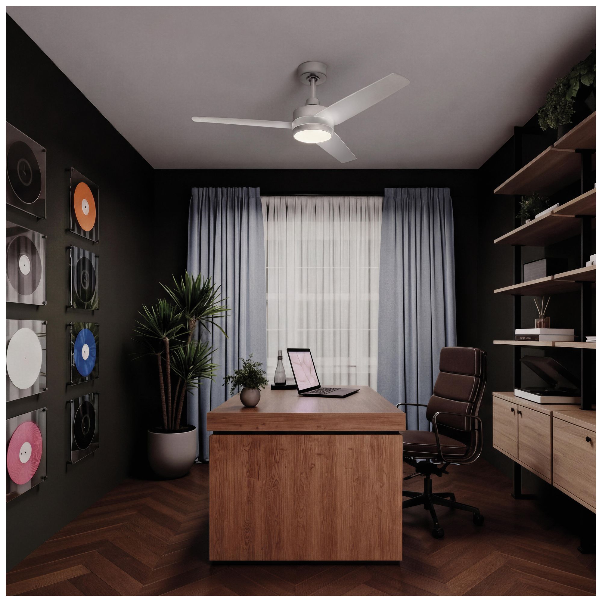 Image 3 Velto Collection 60-in. Three Blade LED Modern Ceiling Fan more views