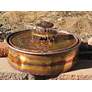 Velus 11" High Heavy Gauge Copper Outdoor Bird Bath