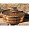 Velus 11" High Heavy Gauge Copper Outdoor Bird Bath