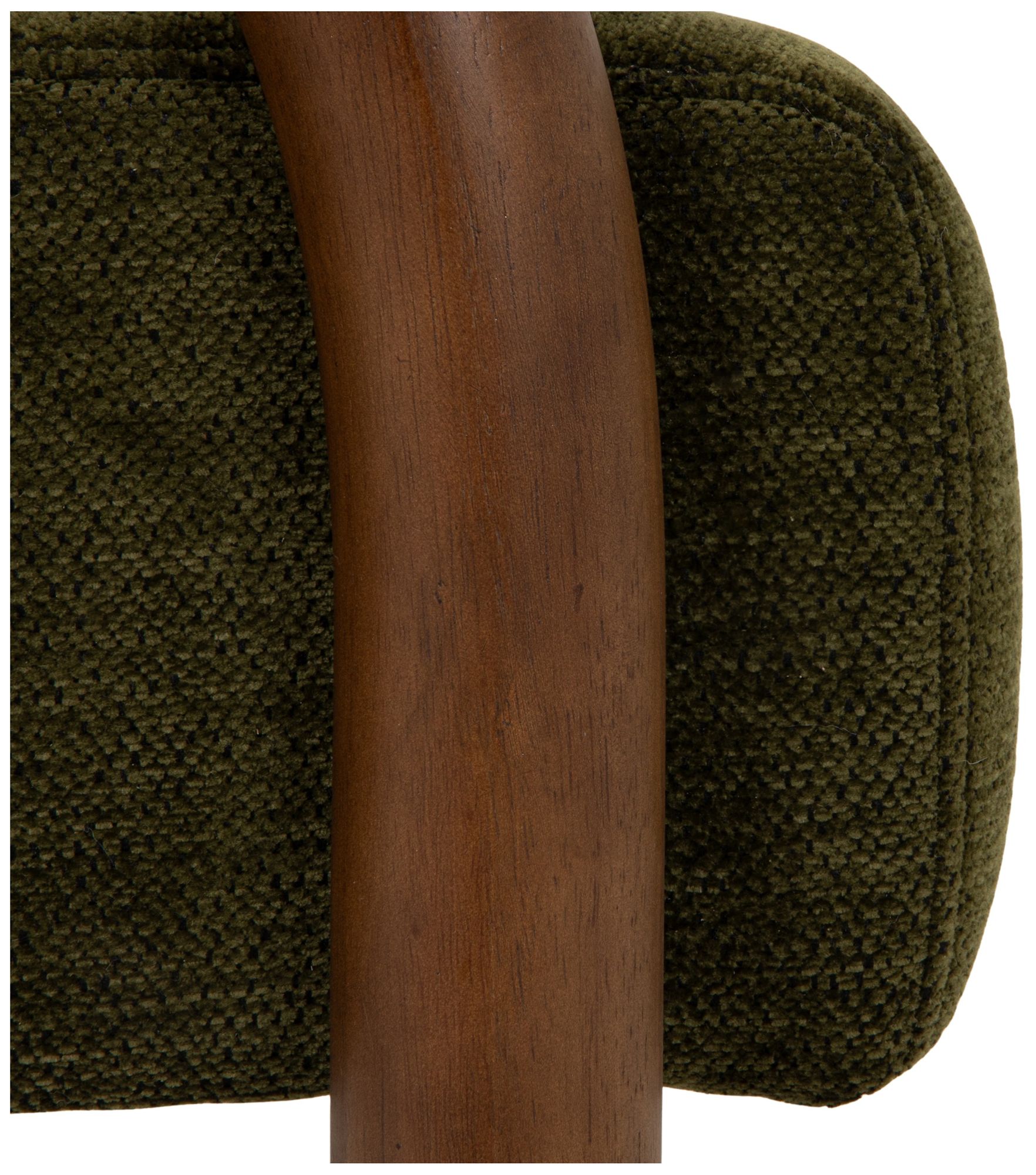 Image 4 Velvet Accent Chair with Arched Wood Arms, Green more views