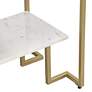 Vendar 24" Wide Marble and Gold 2-Level Modern Accent Table