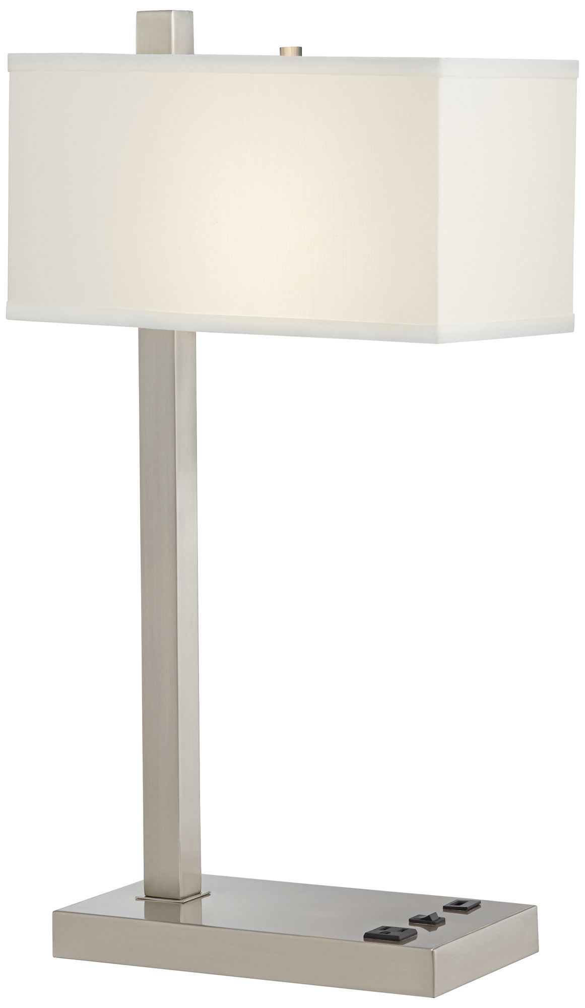 brushed nickel bedside table lamps