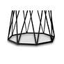 3_Venedict 15 1/2"W White Marble Black Metal Round End Table more views
