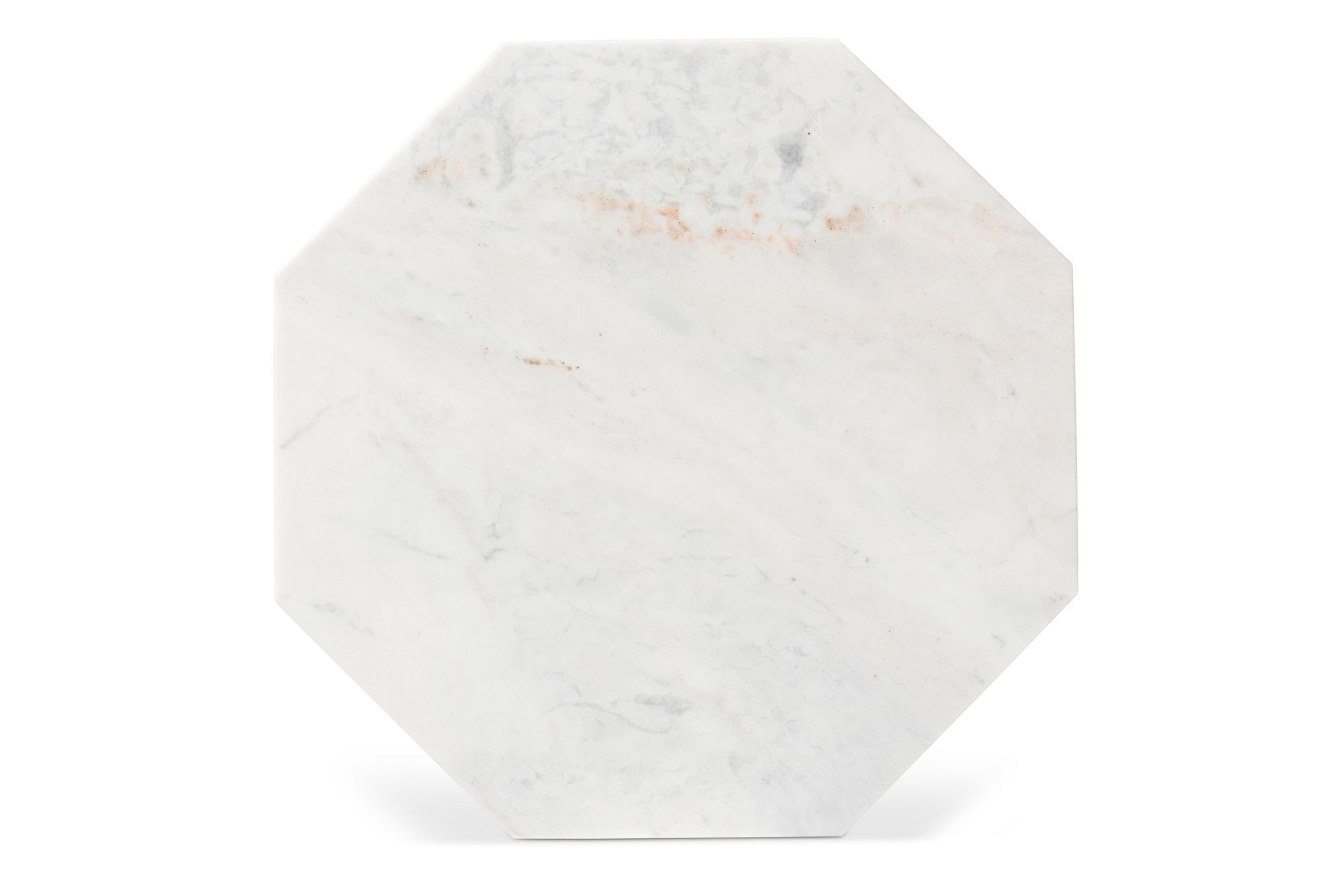 Image 4 Venedict 15 1/2"W White Marble Black Metal Round End Table more views