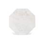 4_Venedict 15 1/2"W White Marble Black Metal Round End Table more views