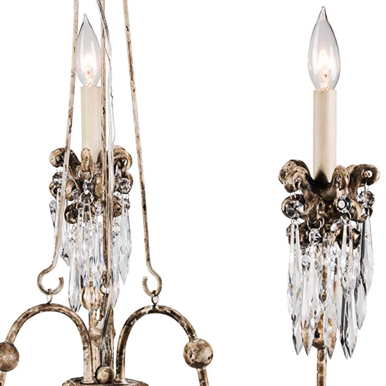 Image 2 Venetian 25 1/2" Wide White Beige Patina 3-Light Chandelier more views