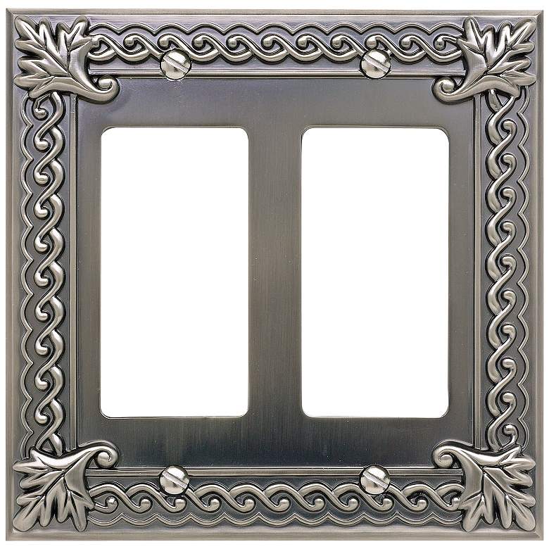 Image 1 Venetian Collection Pewter Double Rocker Wall Plate
