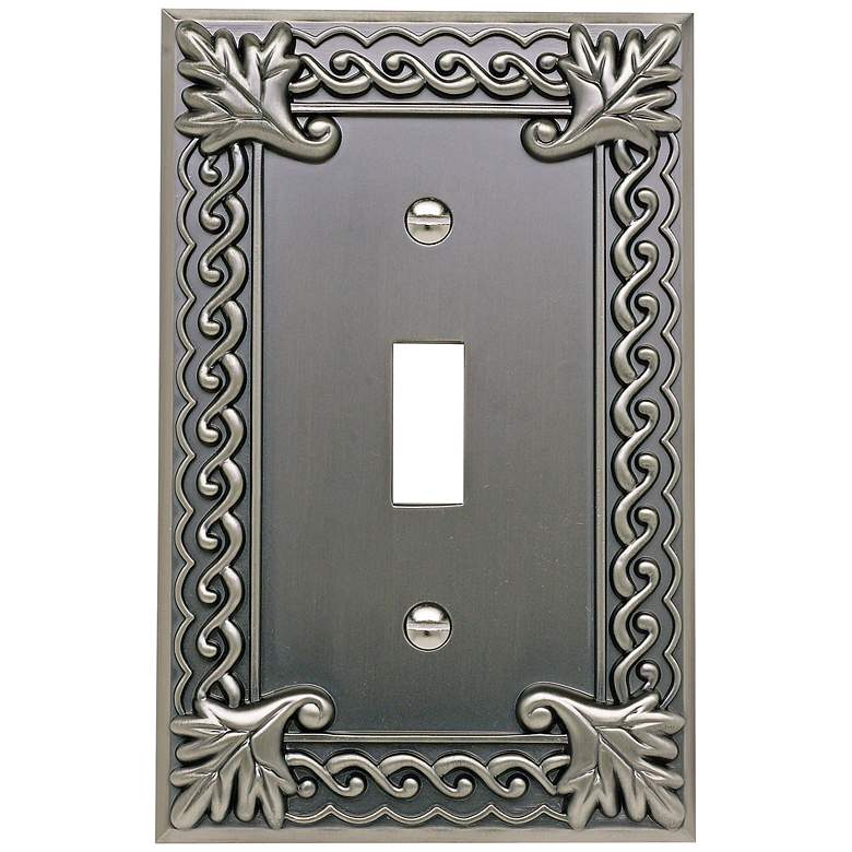 Image 1 Venetian Collection Pewter Single Toggle Wall Plate
