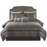 Thumbnail2 of Venetian Gray Paisley 7-Piece King Comforter Bed Set