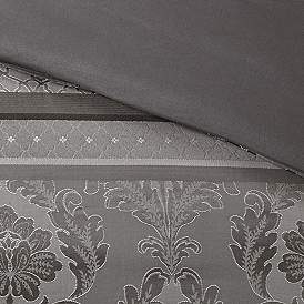 Image5 of Venetian Gray Paisley 7-Piece King Comforter Bed Set more views
