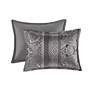 Venetian Gray Paisley 7-Piece Queen Comforter Bed Set