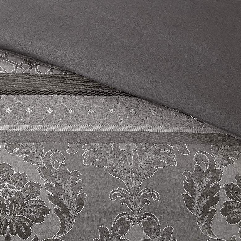 Image 5 Venetian Gray Paisley 7-Piece Queen Comforter Bed Set more views
